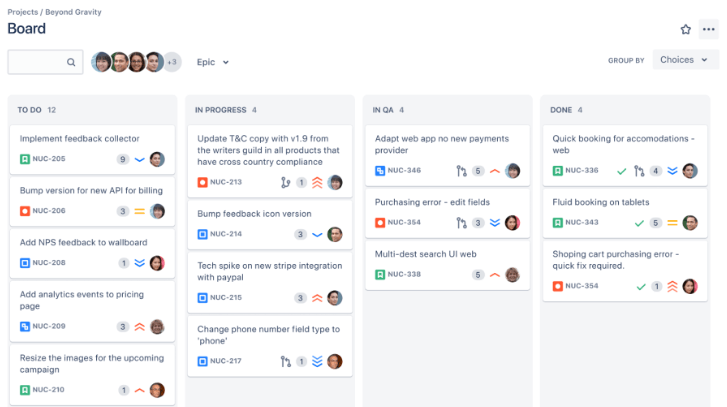 Tableros visuales Jira