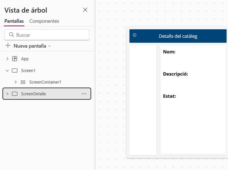 Power Apps interfaz de desarrollo sin código